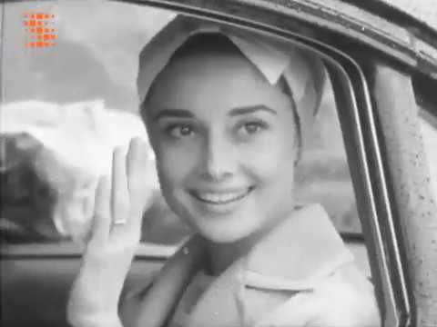 Audrey Hepburn arrives in Brussels, Belgium (1958)